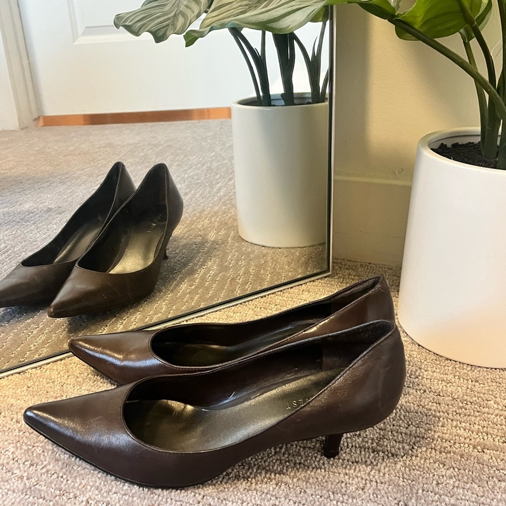 Brown Kitten Heel